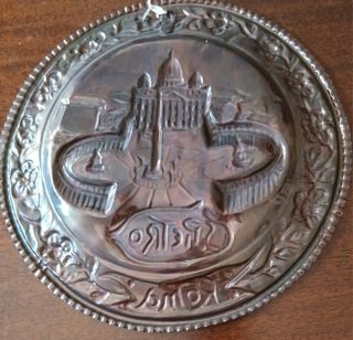 Piatto rame San Pietro Roma