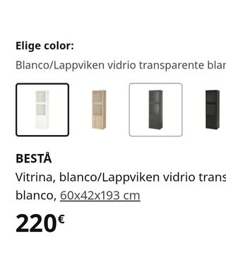 1 Mueble completo IKEA Blanca y Cristal
