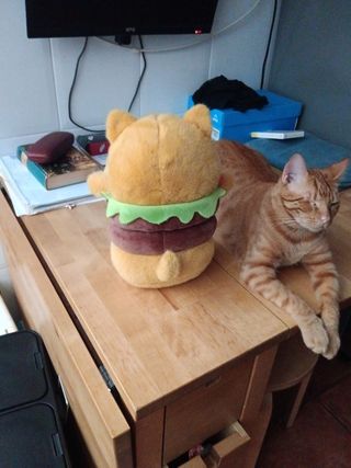 Peluche de perro hamburguesa