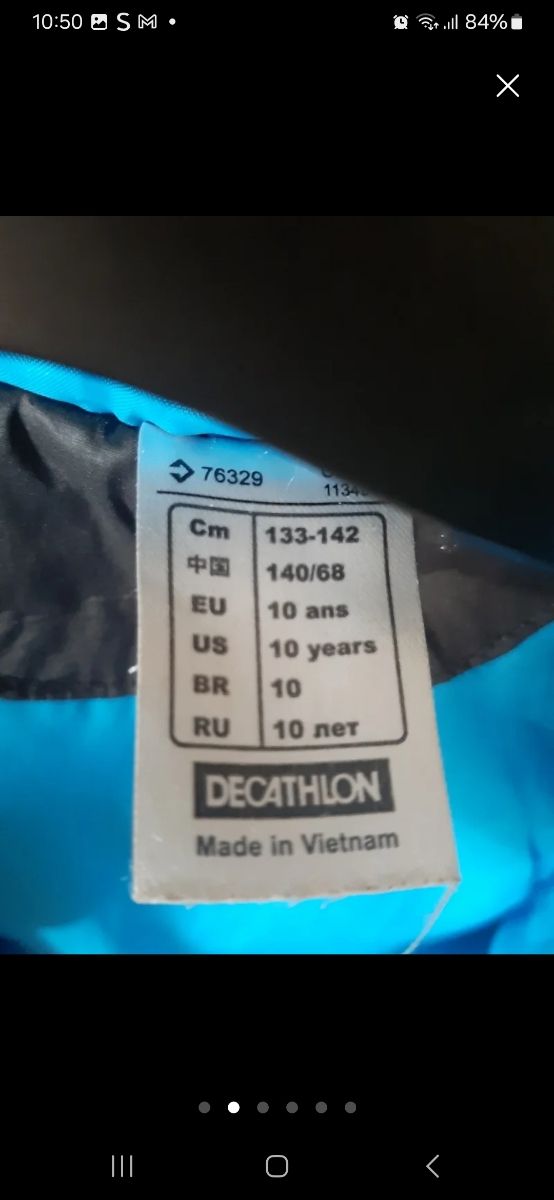 Chaqueta Quechua Talla 10