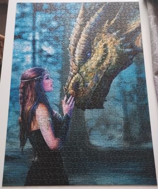 Puzzle 1000 piezas Dragón y Princesa