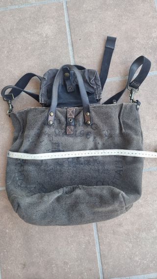 Borsa a sacco e pelle marrone Campomaggi