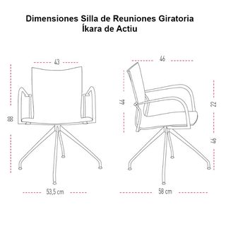 2 Sillas ACTIU IKARA Giratorias