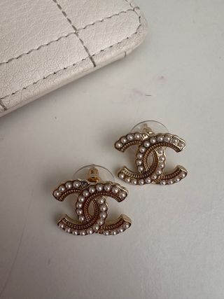 Pendientes Chanel Perlas Dorados