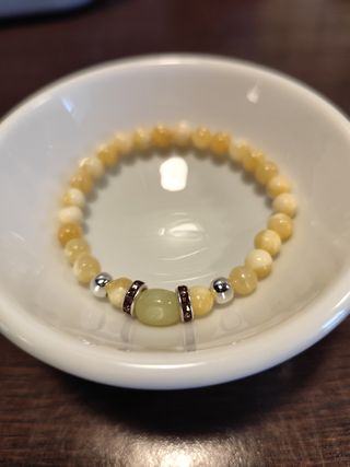 Pulsera Calcita Amarilla y Jade Amarillo
