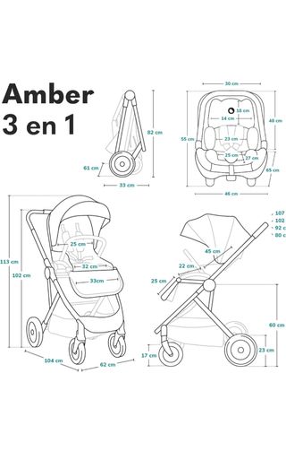 Cochecito 3en1 Amber