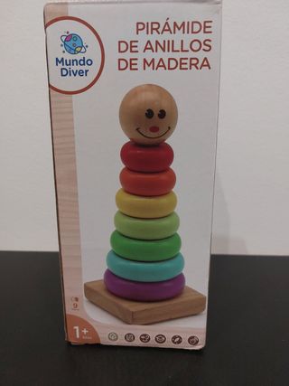 Pirámide de Anillos de Madera Infantil