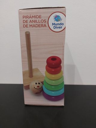 Pirámide de Anillos de Madera Infantil