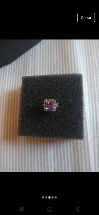 Pendientes Line Argent Morados Plata