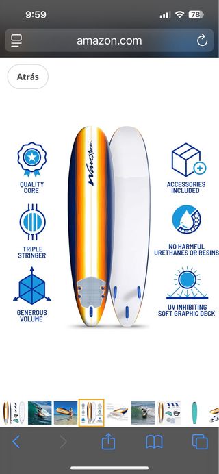 Tabla de surf Wavestorm 8 pies