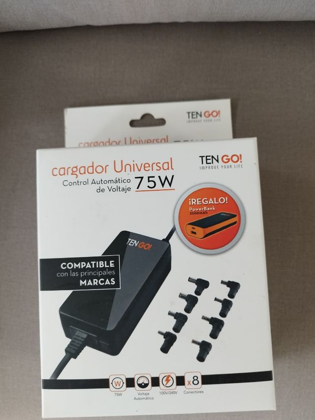 Cargador Universal ordenador Portátil 75W. TEN GO!