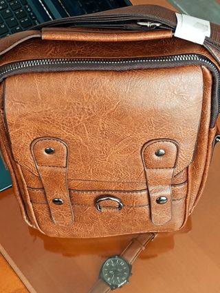 Bandolera unisex marrón