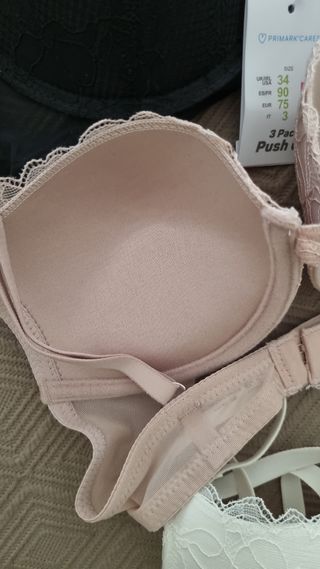 Sujetador Push Up Primark 90B Pack 3