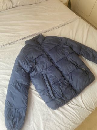 Parka acolchada Pull&Bear azul