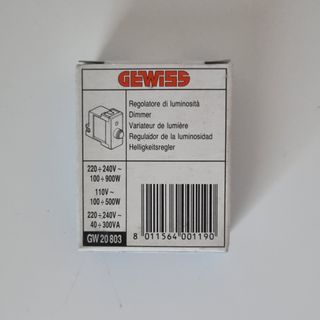Dimmer Regolatore Luminosità Gewiss 20803