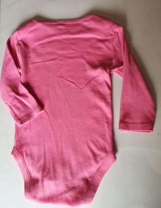 Body rosa bebé niña 9-12 meses