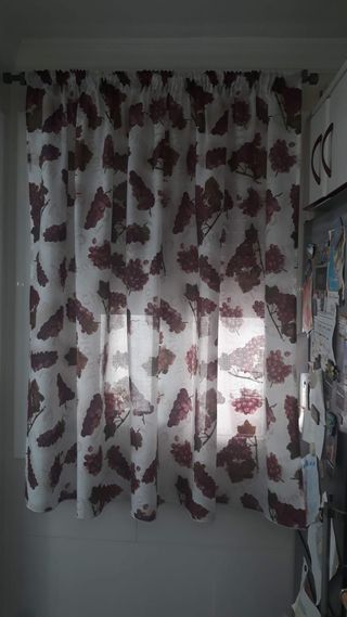 Tende da cucina+barra con stampa a uva