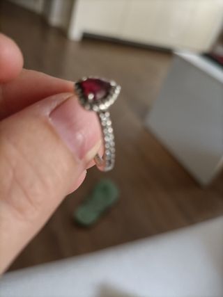 Anillo Pandora Corazón Rojo 