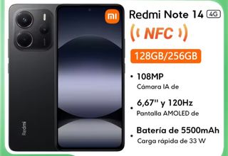 Redmi Note 14 256GB NFC Negro