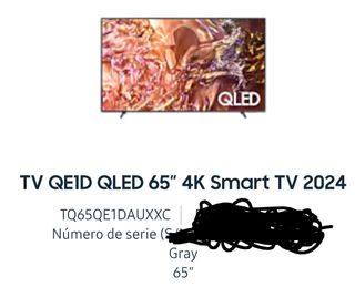 TV Samsung QLED 65 4K Smart TV 2024