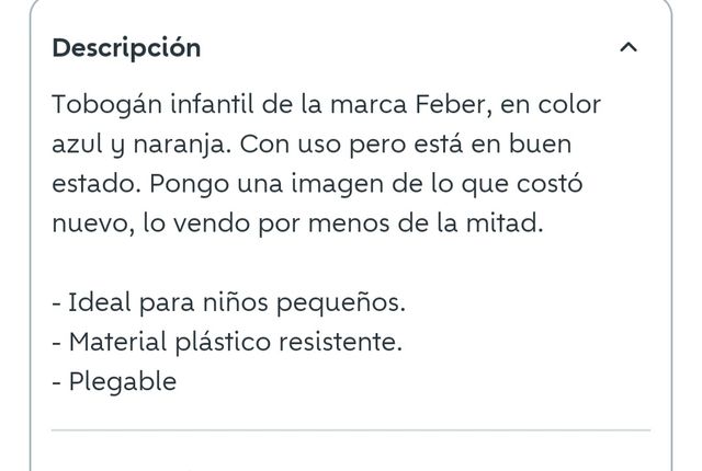 Tobogán Infantil Feber Azul y Naranja