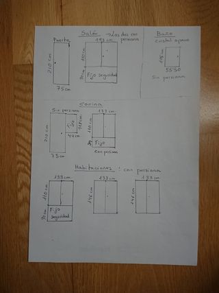 6 Ventanas y 2 Puertas Aluminio Blanco
