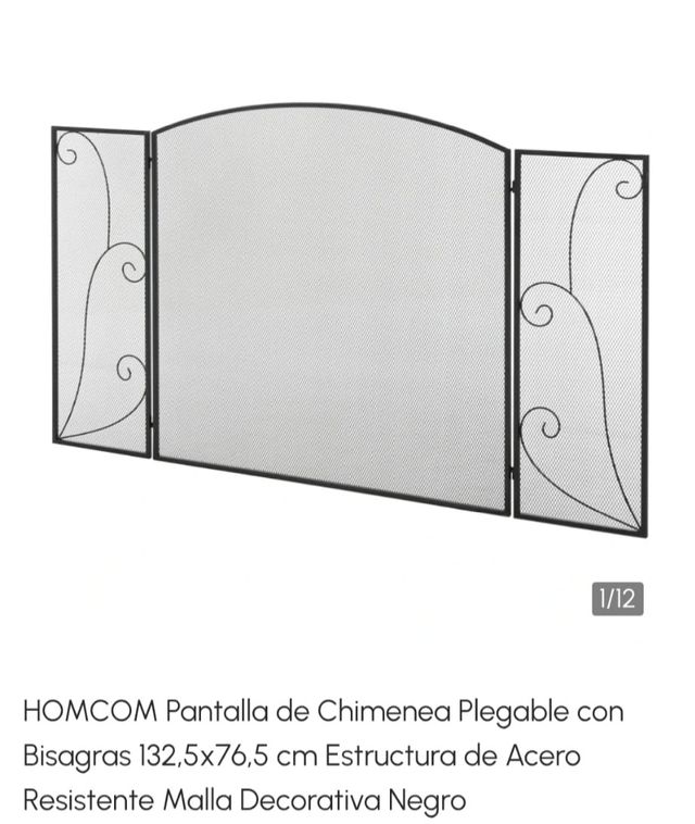 Pantalla Chimenea Plegable HOMCOM