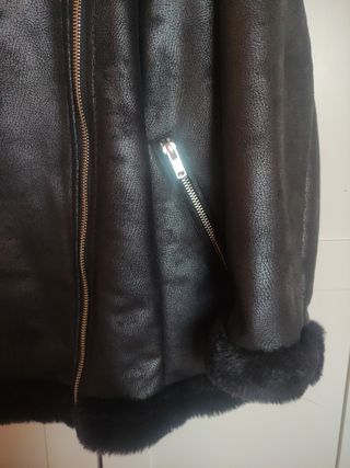 Abrigo Negro Violeta by Mango 