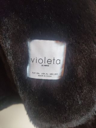 Abrigo Negro Violeta by Mango 