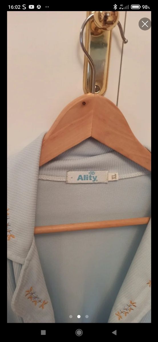 Bata de casa Ally azul talla XL