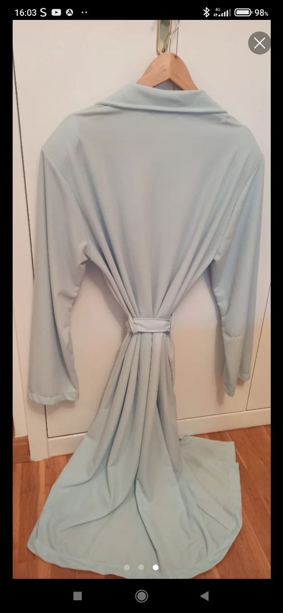 Bata de casa Ally azul talla XL