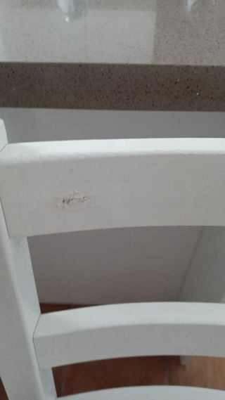 4 Sillas Comedor Madera Blancas
