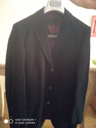 Chaqueta de ante negra para hombre
