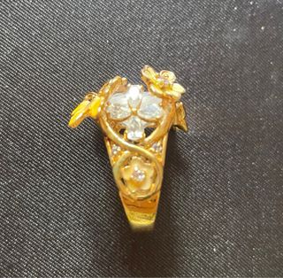 Anillo bisutería joya dorado 