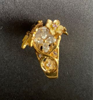 Anillo bisutería joya dorado