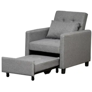 Sofá Cama 1 Plaza Gris Tela