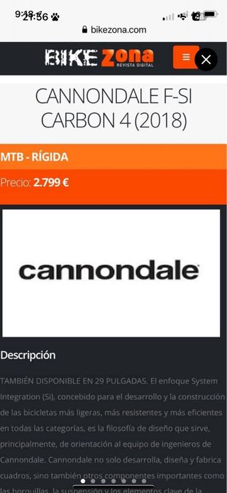 Bicicleta Cannondale F-Si Carbon 4 (2018)