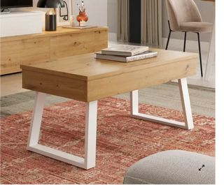 Tablero de mesa de centro elevable (sin patas). 