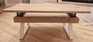 Tablero de mesa de centro elevable (sin patas). 