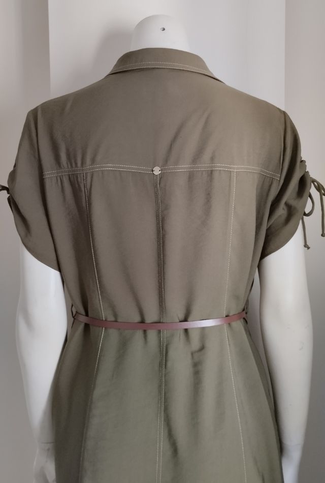 Vestido camisero verde Dándara