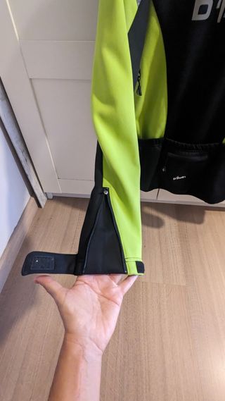 Maillot Ciclismo Btwin Negro y Verde Neón
