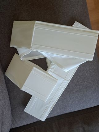 Organizadores de cajones de tela blancos