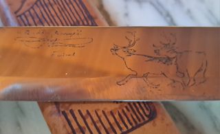 Abrecartas Finlandés Sami Vintage Firmado.