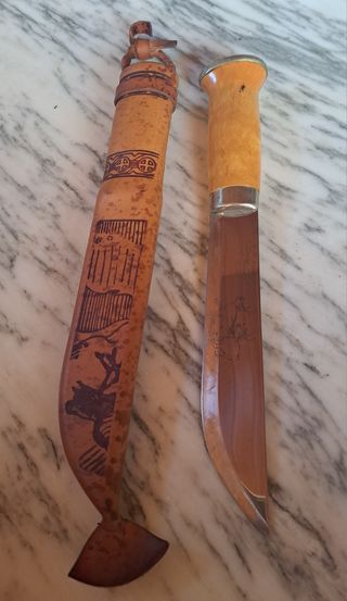 Abrecartas Finlandés Sami Vintage Firmado.