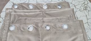 Cortinas elegantes beige y gris