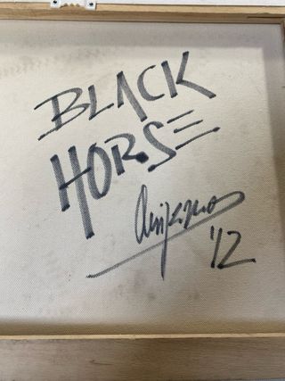 Cuadro óleo caballo lienzo “Black Horse”