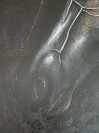 Cuadro óleo caballo lienzo “Black Horse”