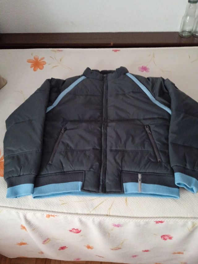 Cazadora chico gris y azul