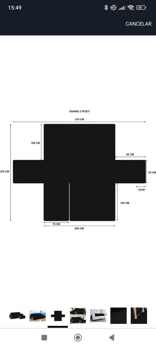 Funda protectora sofá impermeable chaise longue