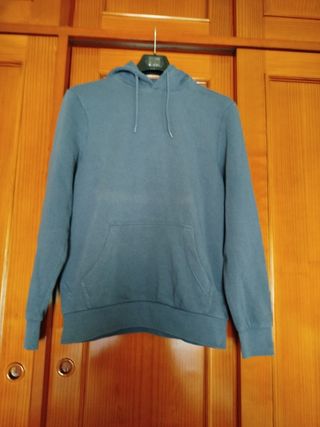 Sudadera con capucha azul talla S